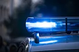 blue lights of a police car