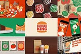 images showcasing the new burger king logo and design styles