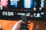 a remote and TV
