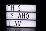 WHO AM I?, A CONFESSION OF IDENTITY: