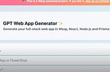 GPT Web App Generator — Let AI create a full-stack React & Node.js