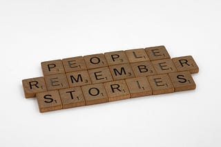 People Remember Stories Scrabble tiles