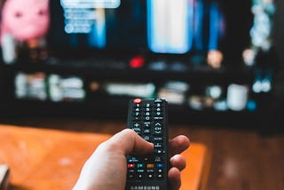 a remote and TV