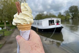 Photo by Author — My first day of retirement ice cream