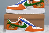 Dragon Ball Orange Custom Air Force 1 Sneakers
