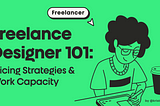 Freelance Designer 101 Pricing Strategies & Work Capacity Illustration | Freelance Designer working with cup of coffee and tablet | by Kristina Volchek | kristi.digital