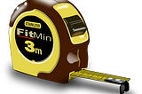 A black and yellow measuring tape