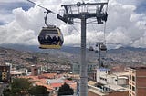 Mi Teleférico cable car system in La Paz, Bolivia