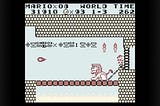The end of the first boss fight in Super Mario Land.