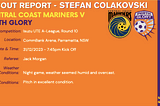 Scouting Report — Stefan Colakovski: Central Coast Mariners v Perth Glory