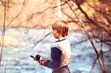 Gentry Bronson fishing when he was nine years old