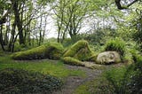 Moss woman at the Lost Gardens of Heligan