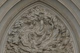 Frederick Hart’s sculpture “Creation” at the National Cathedral that depicts seven bodies in a swirling pattern.