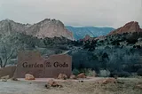 Entrance Sign to Garden of the Gods Park, Colorado Springs CO