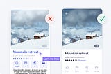 UI design before and after example