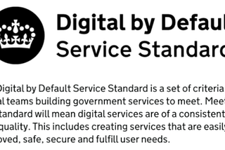 The Digital by Default Service Standard with govuk crown