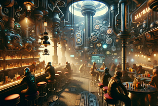 Seedy bar set in the year 2190 full of not-quite-human characters.