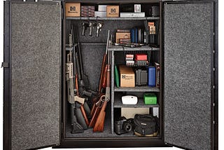 SnapSafe XXL Super Titan safe, the best gun safe on sale in 2024. This is a DOJ approved safe that can hold an entire gun collection. It’s fireproof, and it’s our top pick of gun safes for sale.