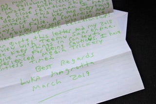 Letters from Luka Magnotta, Uncensored