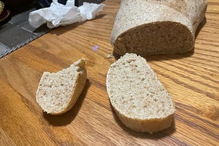 Photo of freshly baked bread taken by the author. Credit Jane Harris