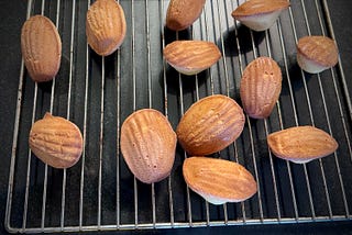 A tray of Madeleines