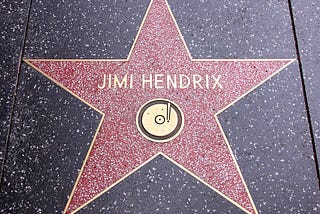 Jimi Hendrix Hollywood Walk of Fame star
