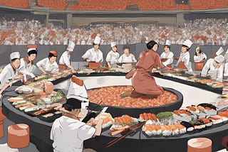 Sushi eating contest