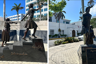 Inspiring women at the Heroes Square in George Town, in the Cayman Islands