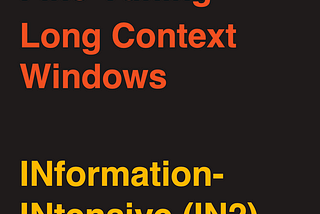 Data Design For Fine-Tuning LLM Long Context Windows