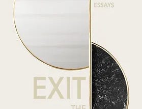 Cover for Exit the Body: Essays by Heather Bartel. It has a circle divided into unequal parts.