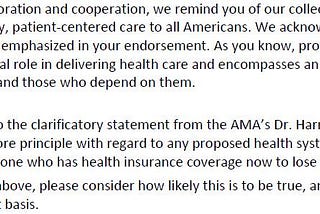 Primary care doctors ask the AMA: how could you endorse Price?