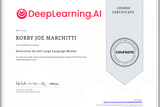 Completed AWS Generative AI with Large Language Models.. Great course!