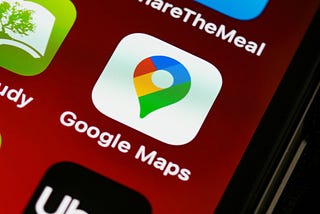 A screenshot of the Google Maps app icon on a mobile device