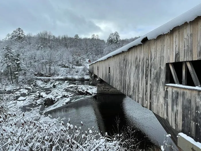 Covered bridges in New England are wonderful, magical, and full of awful, horrible spiders.