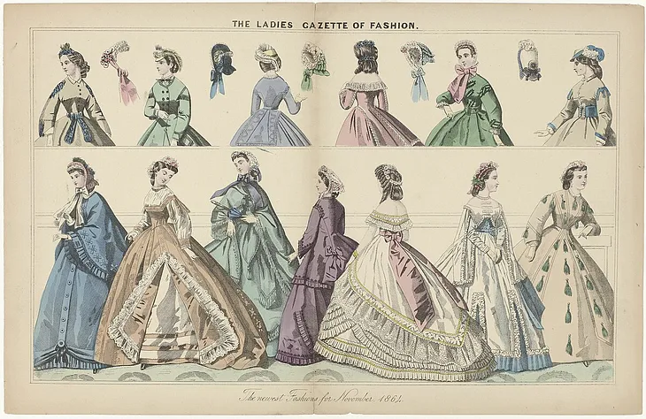 Harper’s Weekly fashion of November, 1864
