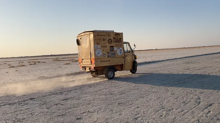 We Drove a Tuk Tuk From Kenya To The Makgadikgadi Salt Pan in Botswana