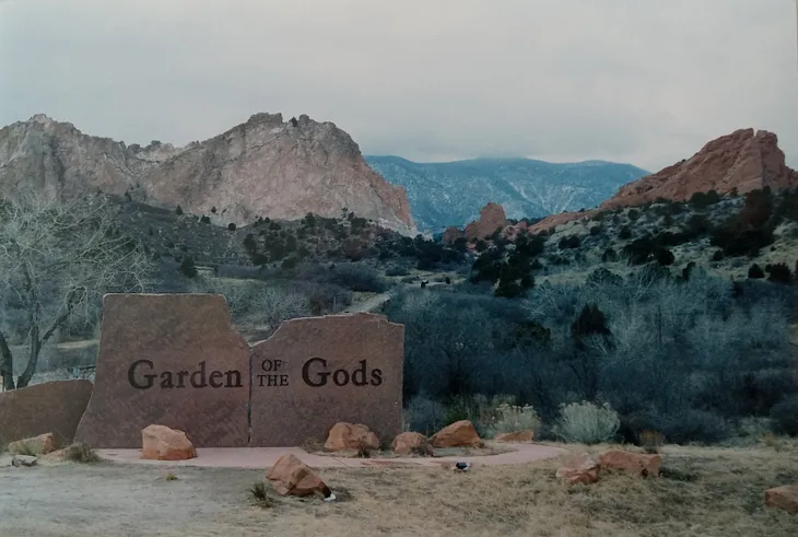 Entrance Sign to Garden of the Gods Park, Colorado Springs CO