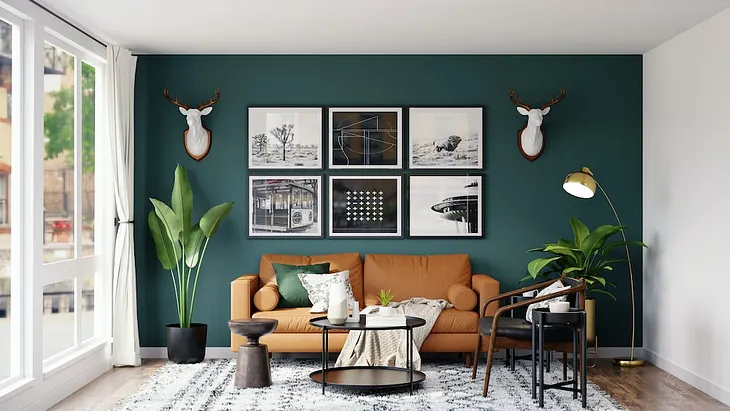 An interior design image of a living room