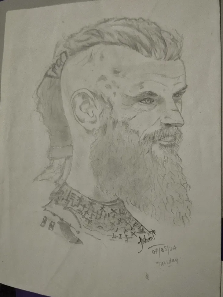 How I Conquered Procrastination with the Pomodoro Technique: Sketching My Ragnar Lothbrok Portrait
