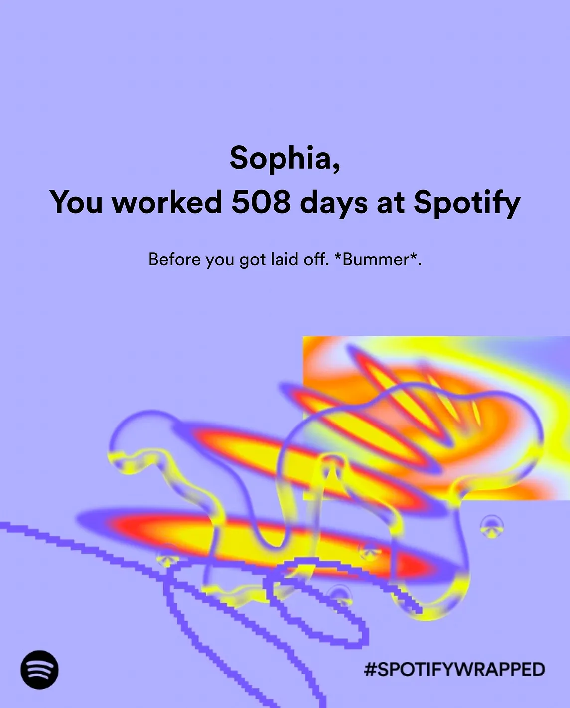 A recreation of a marketing image generated from Spotify Wrapped, edited to reflect my own Spotify journey