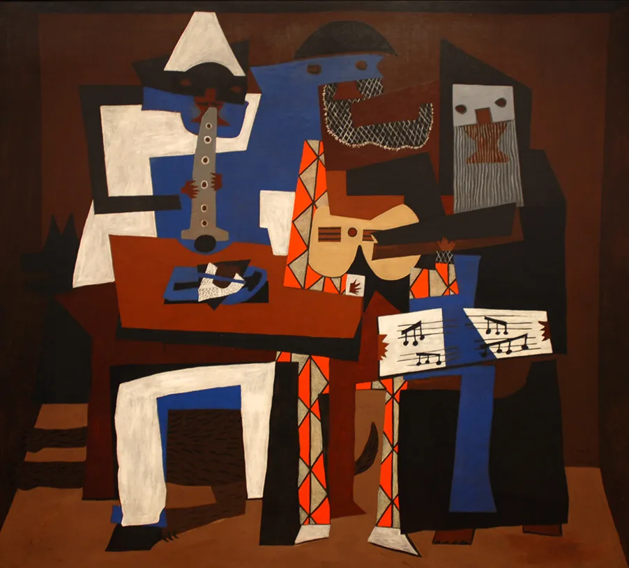 Three musicians painting by Picasso